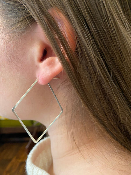 Diamond Hoop - Medium