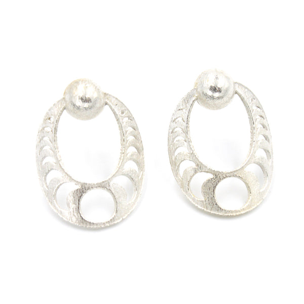 Moon Phase Studs - Sterling Silver