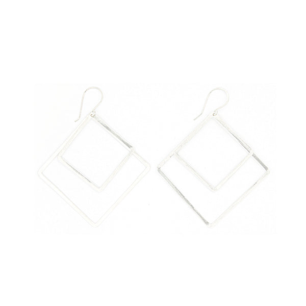 Shape Earrings: Double Diamond