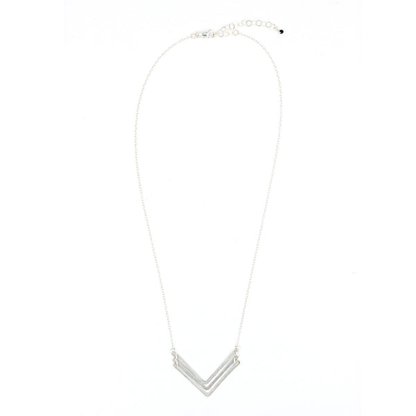 Chevron Necklace, Small Triple
