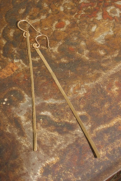 Hammered Bar Earrings