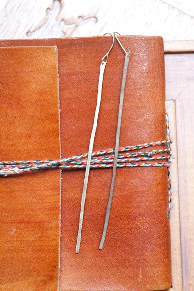 Hammered Bar Earrings