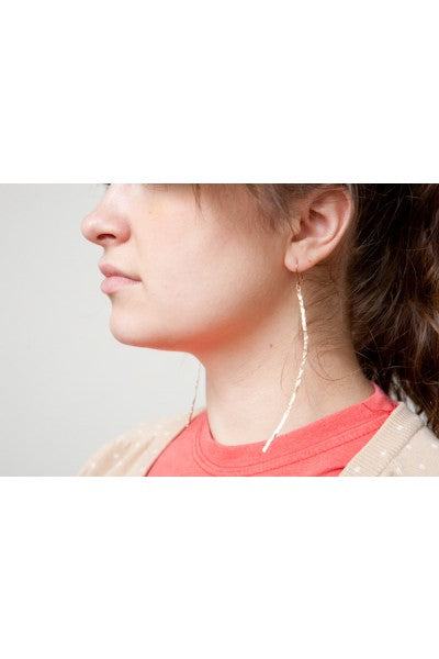 Hammered Bar Earrings