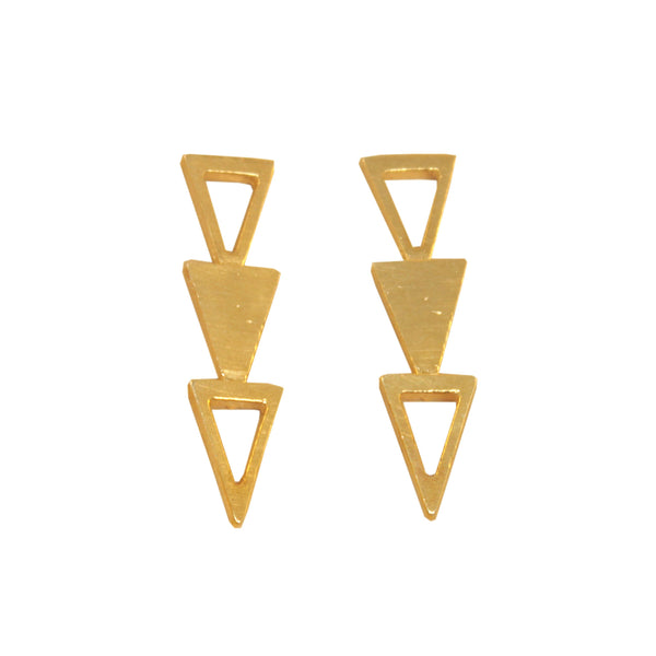 Triple Triangle Studs