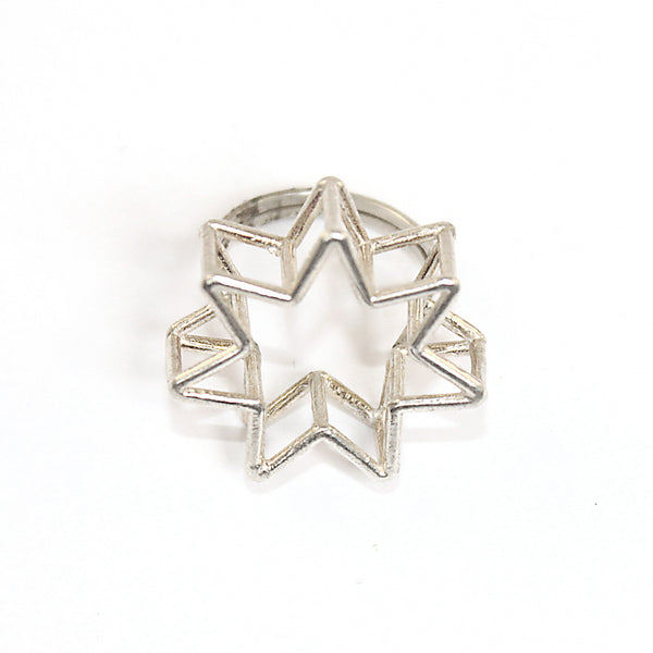 3D 7 Pointed Star Ring