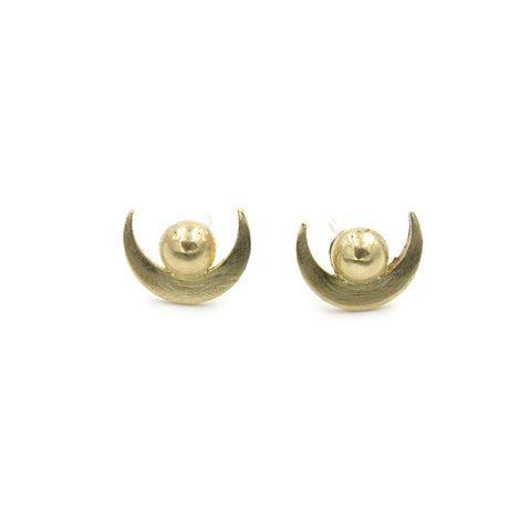 Moon Phase Studs - Sterling Silver
